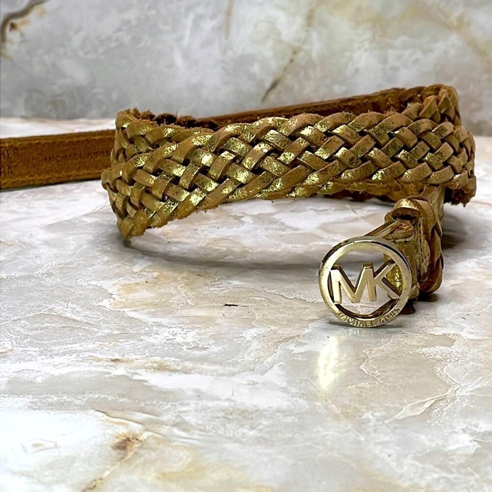 Michael Kors braided leather belt